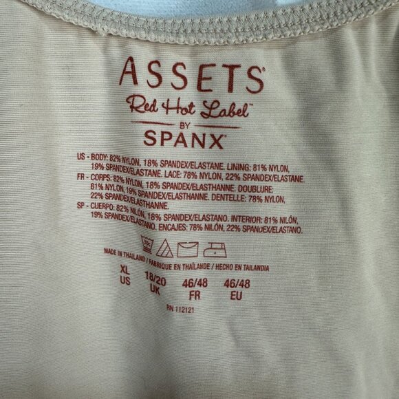Assets Spanx Red Hot Label Womens Shaping Tank Top Size XL Beige Nylon & Spandex - Picture 3 of 4